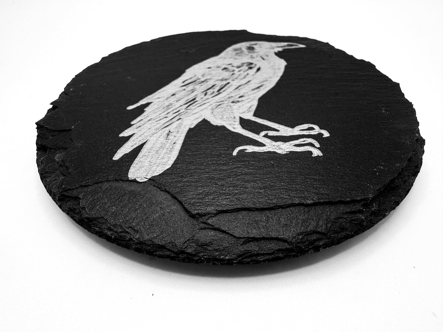Raven Slate Coasters - Nordland Tides Laser Engraving & Gifts near Port Townsend, WA