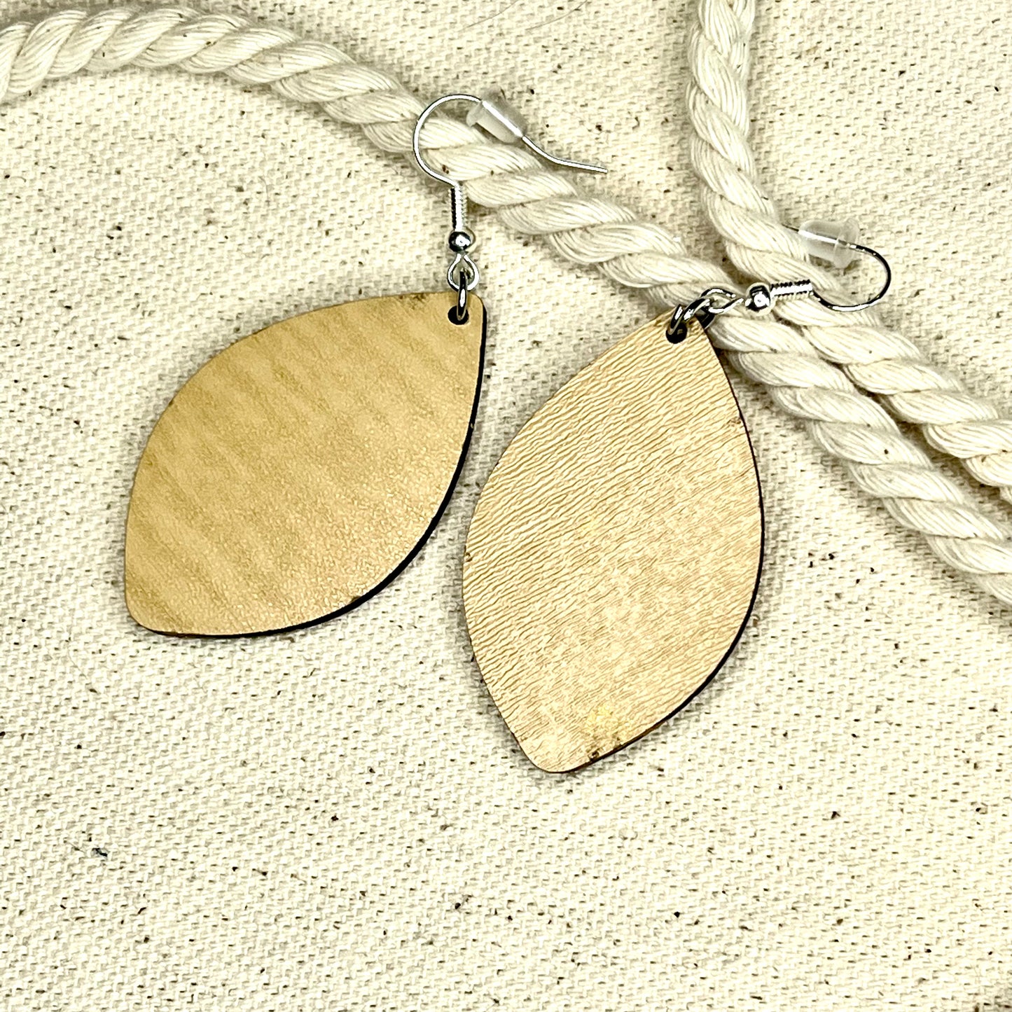 Bee Honeycomb Light Weight Wooden Earrings - Nordland Tides Laser Engraving & Gifts in the Pacific Northwest
