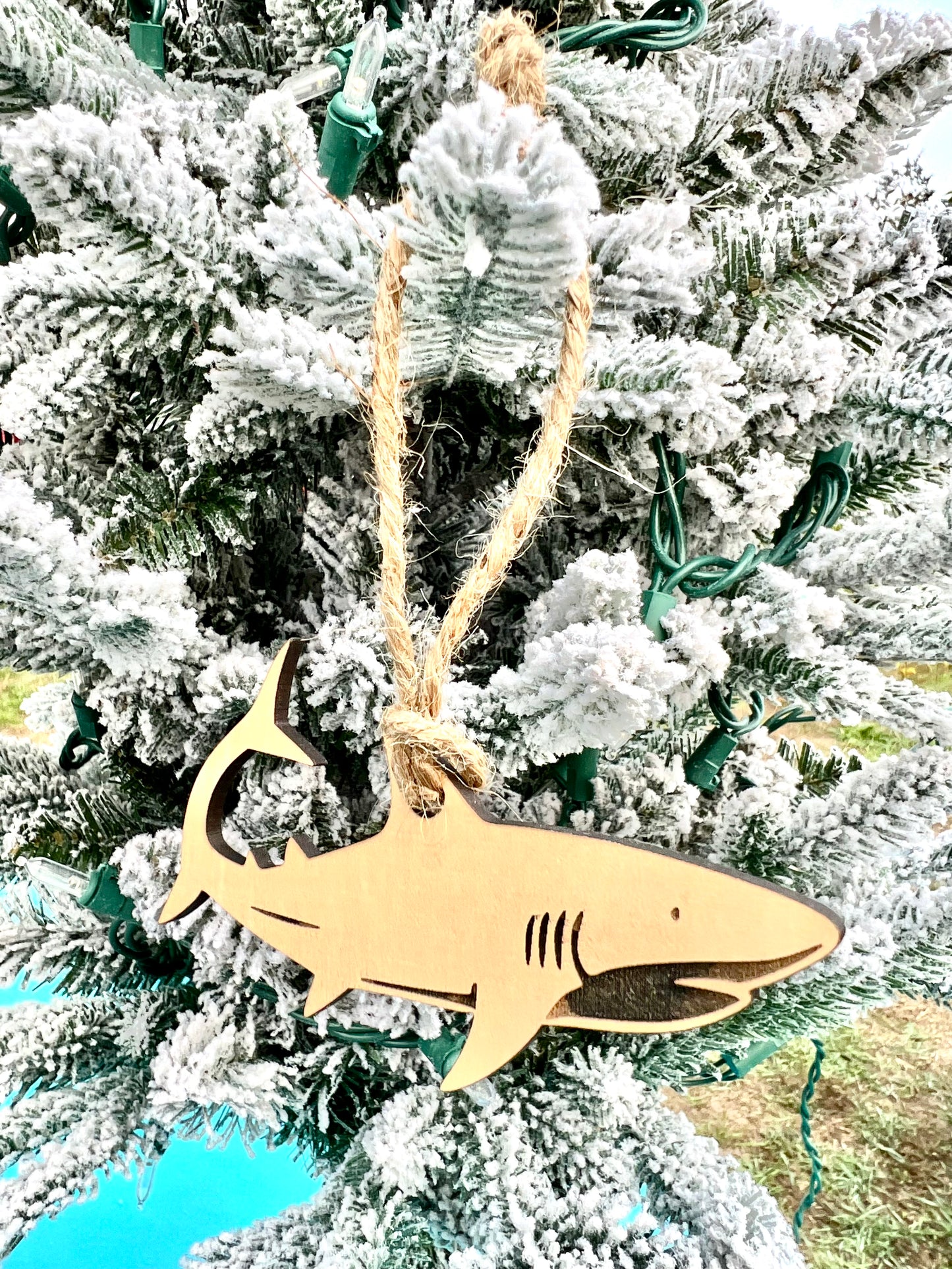 Shark Christmas Ornament - Nordland Tides Laser Engraving & Gifts in the Pacific Northwest