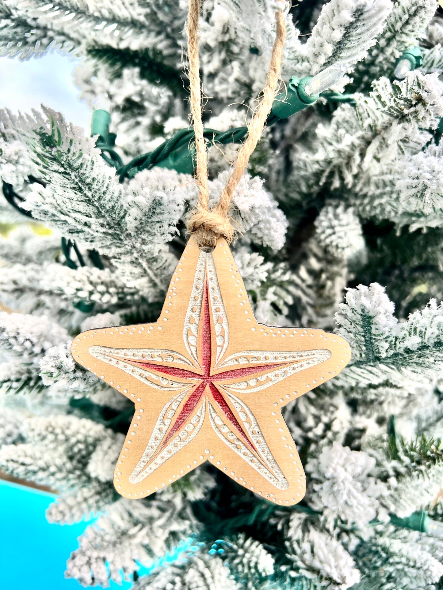 Starfish Christmas Ornament - Nordland Tides Laser Engraving & Gifts in the Pacific Northwest