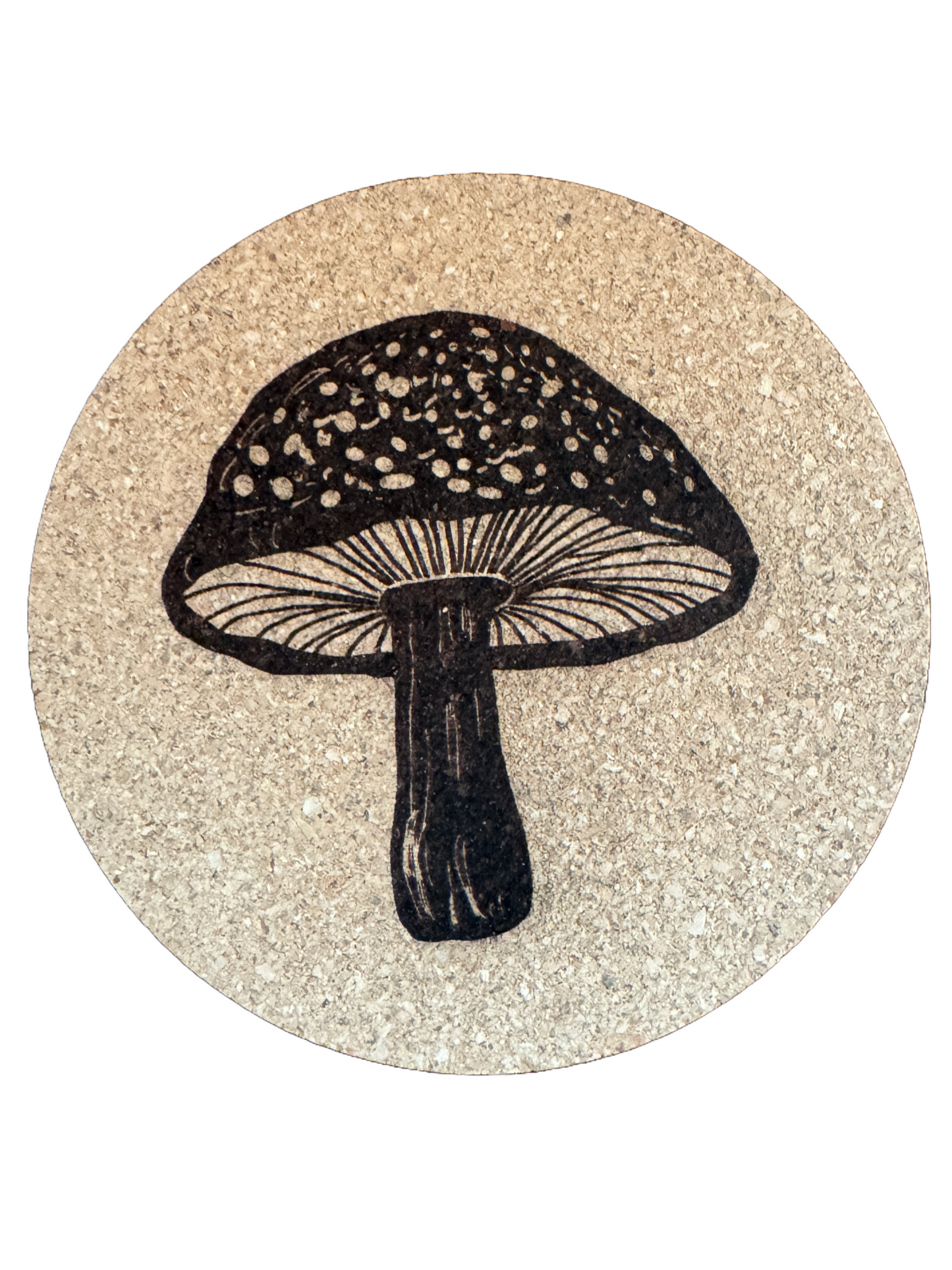 Cork Coasters -Mushroom - Nordland Tides Laser Engraving & Gifts near Port Townsend, WA