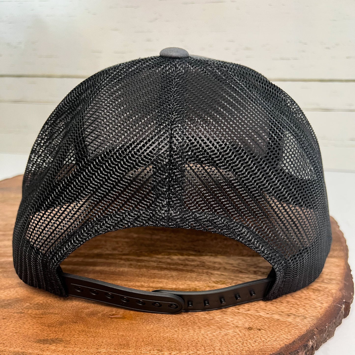 Funny Father Figure Dad Bod Hat With Dark Brown & Black 2" Round Patch - Nordland Tides Laser Engraving & Gifts near Port Townsend, WA