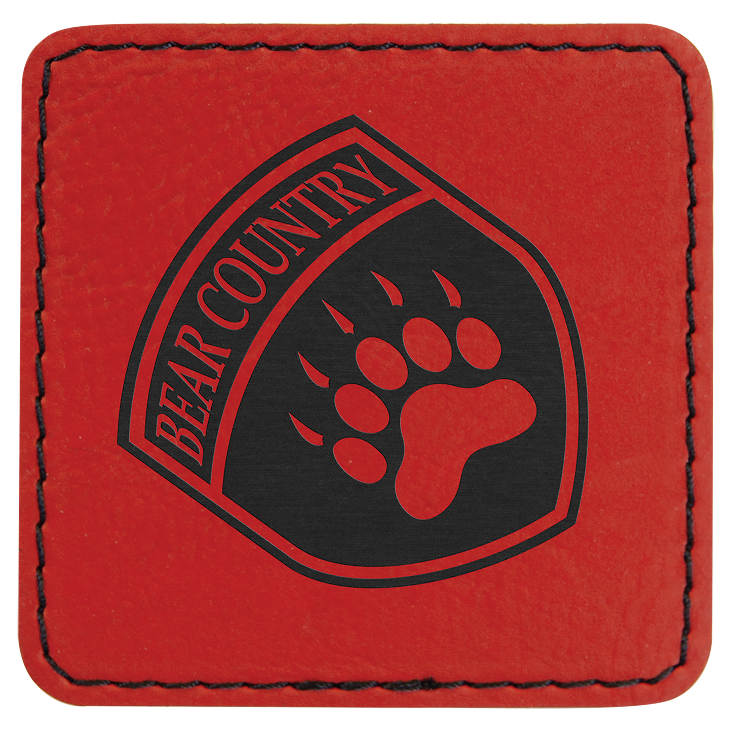 Custom Engraved Leatherette Patches - Square 21/2" x 21/2"