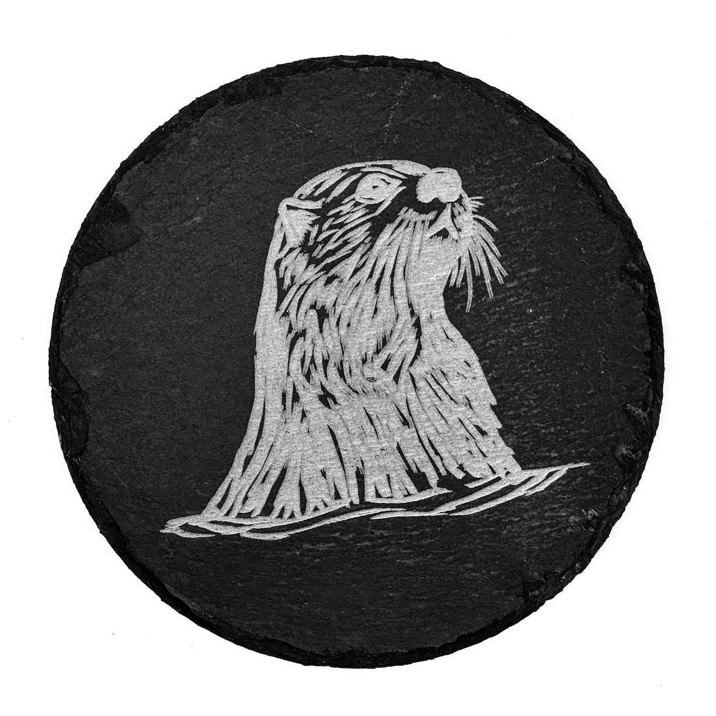 Slate Coasters - Otter