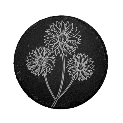 Slate Coasters - Daisy Trio