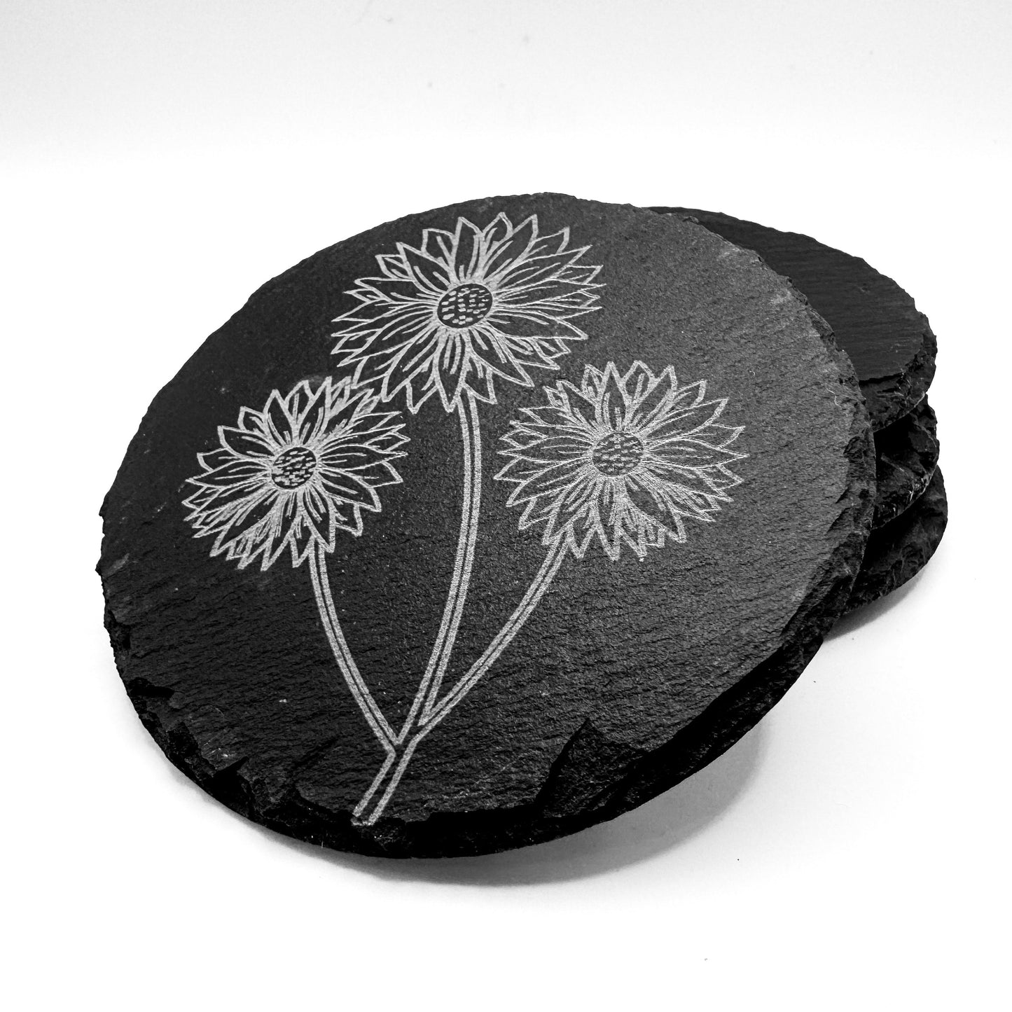 Slate Coasters - Daisy Trio