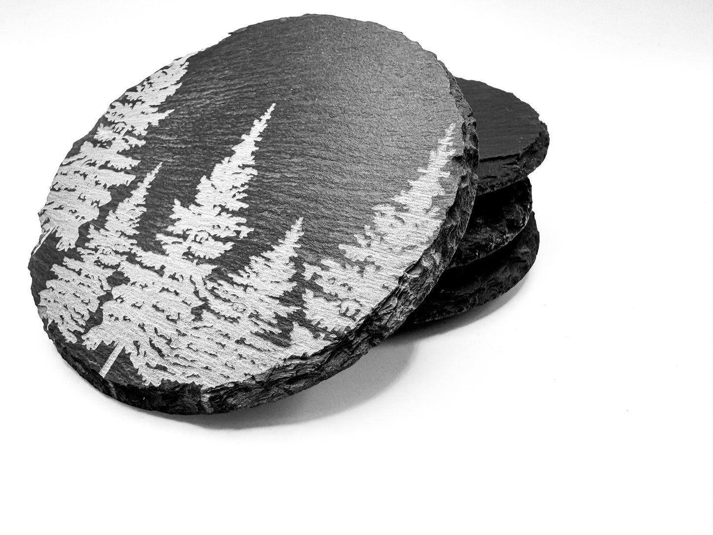 Slate Coasters - Pine Trees