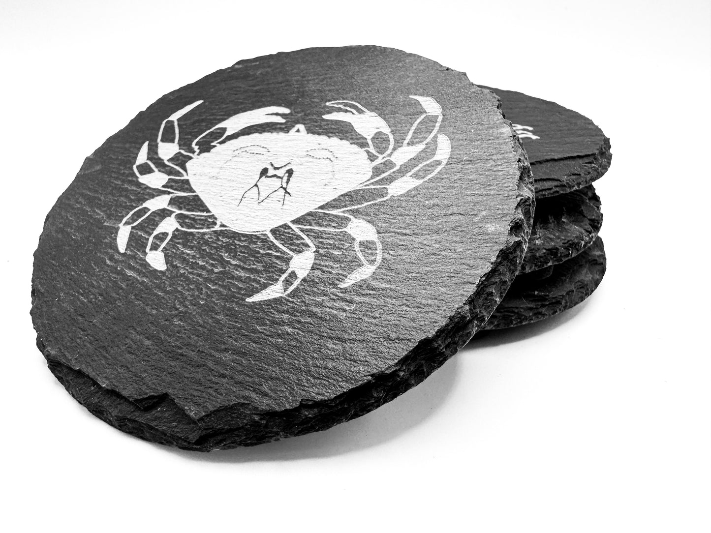 Slate Coasters -Dungeness Crab