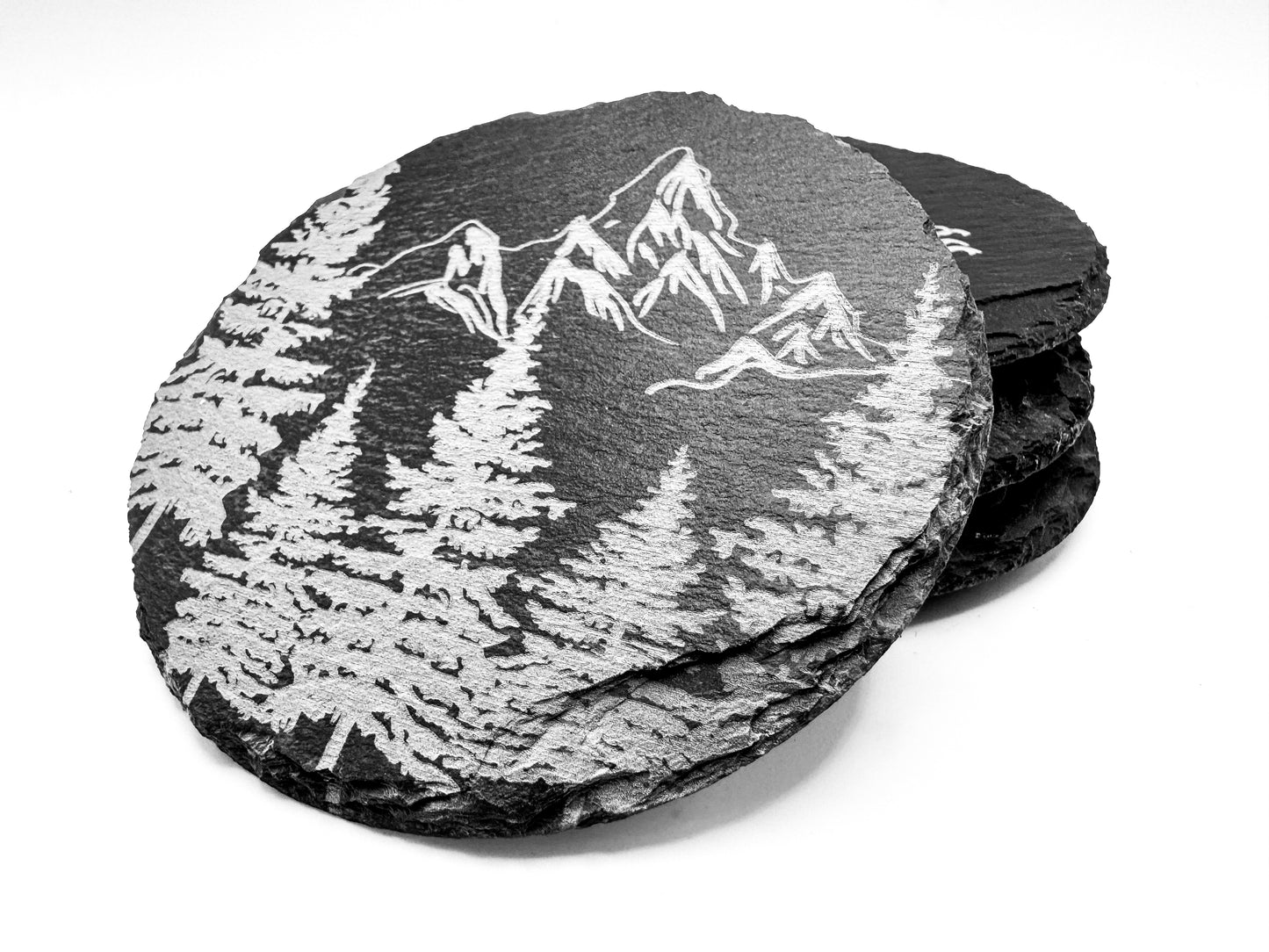 Slate Coasters -Northwest Mountain Scene