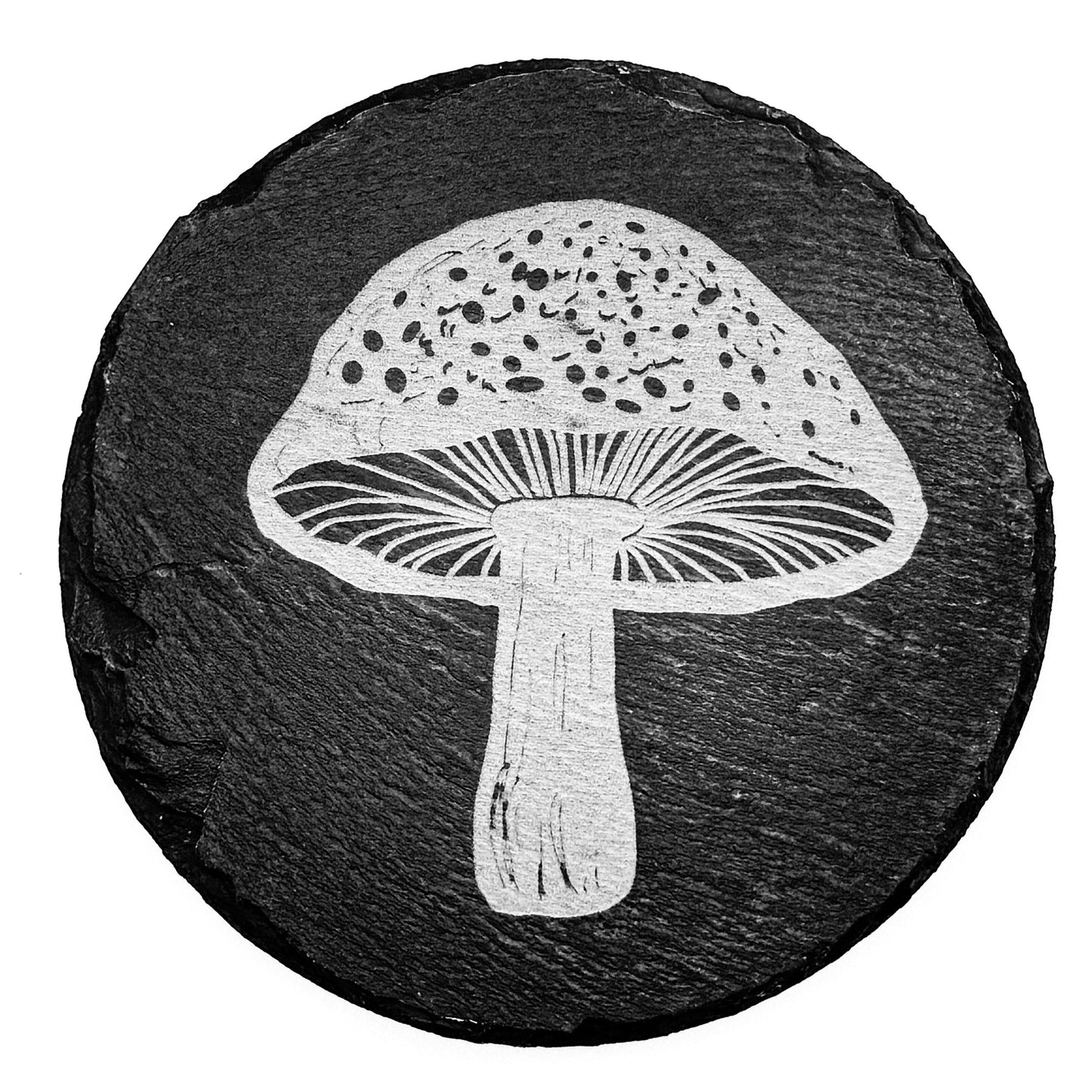 Slate Coasters - Mushroom