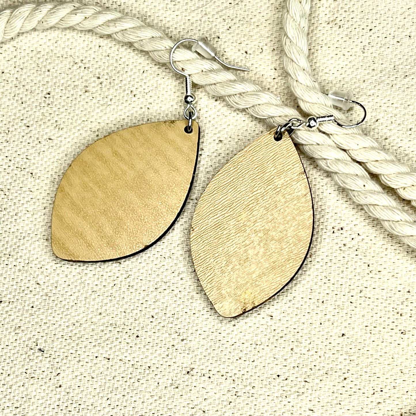 Bee Honeycomb Light Weight Wooden Earrings