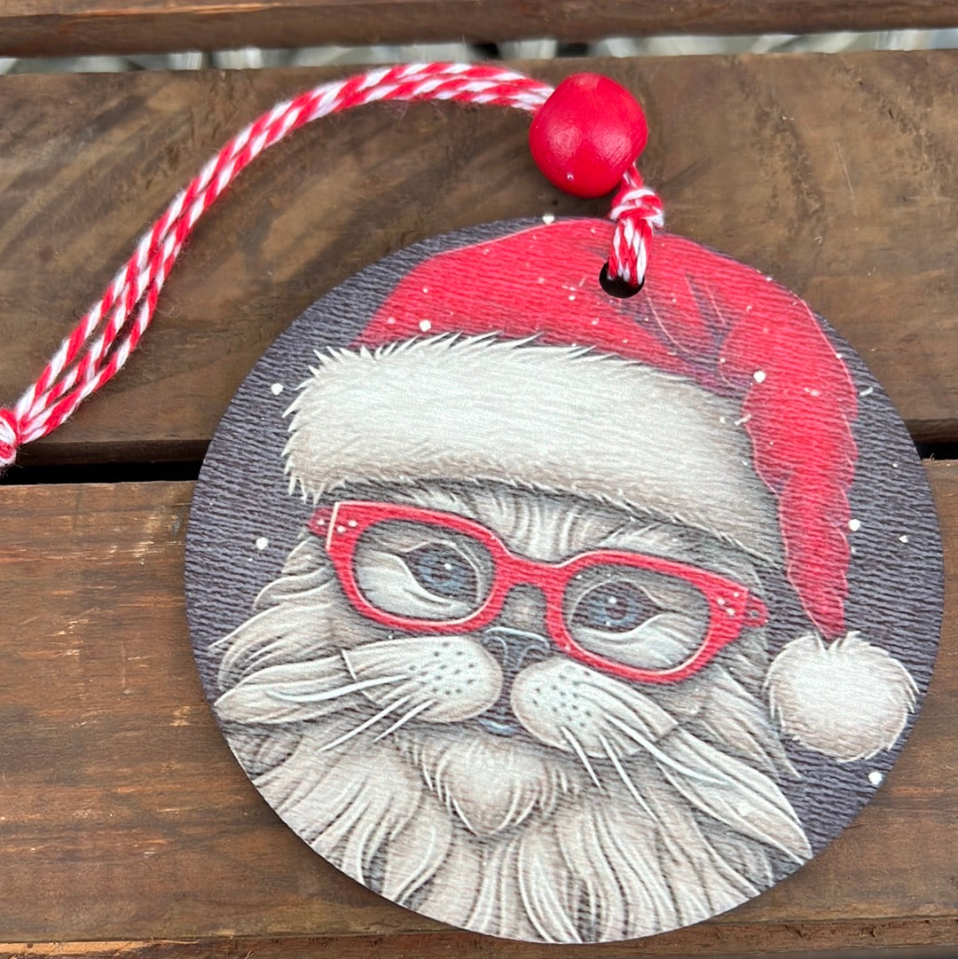 Santa Cat Ornament