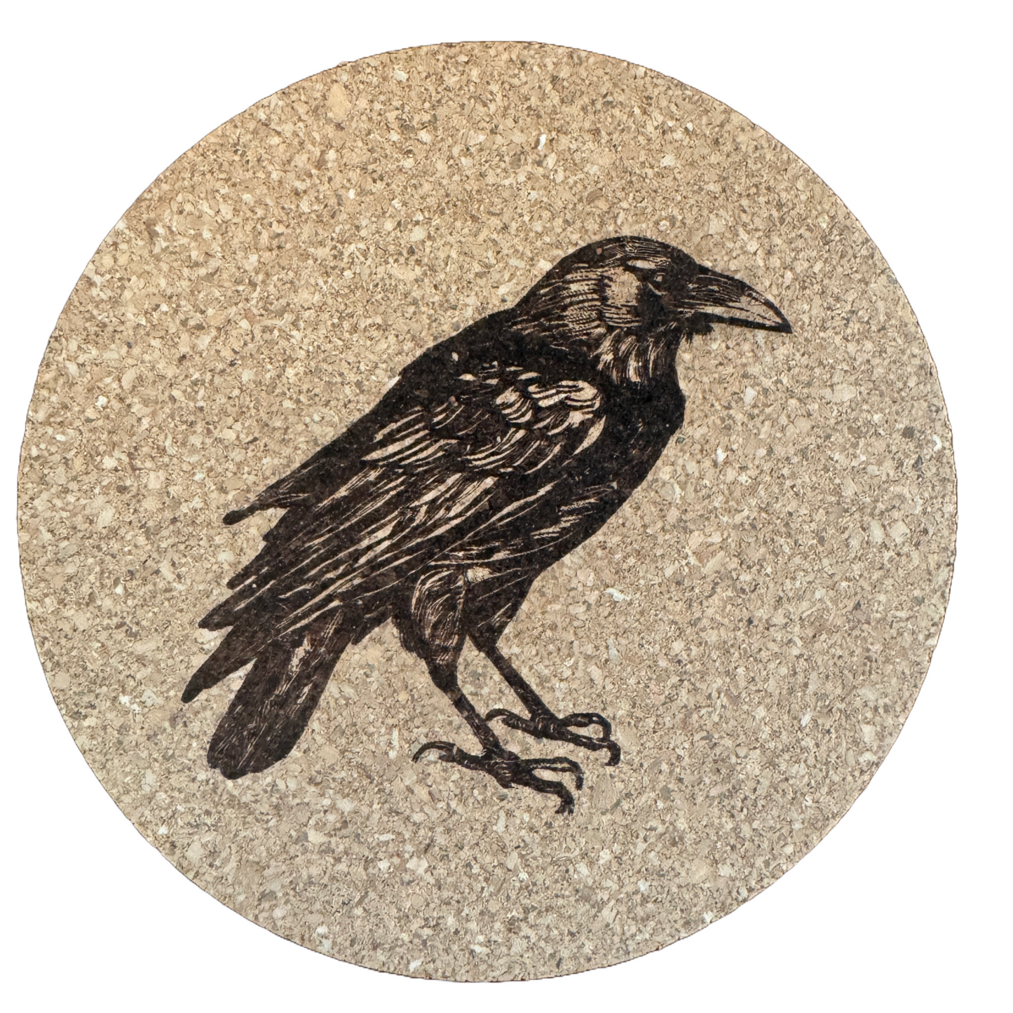 Cork Coasters -Raven