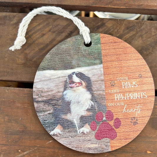 Personalized Dog Memorial Ornament with Photo