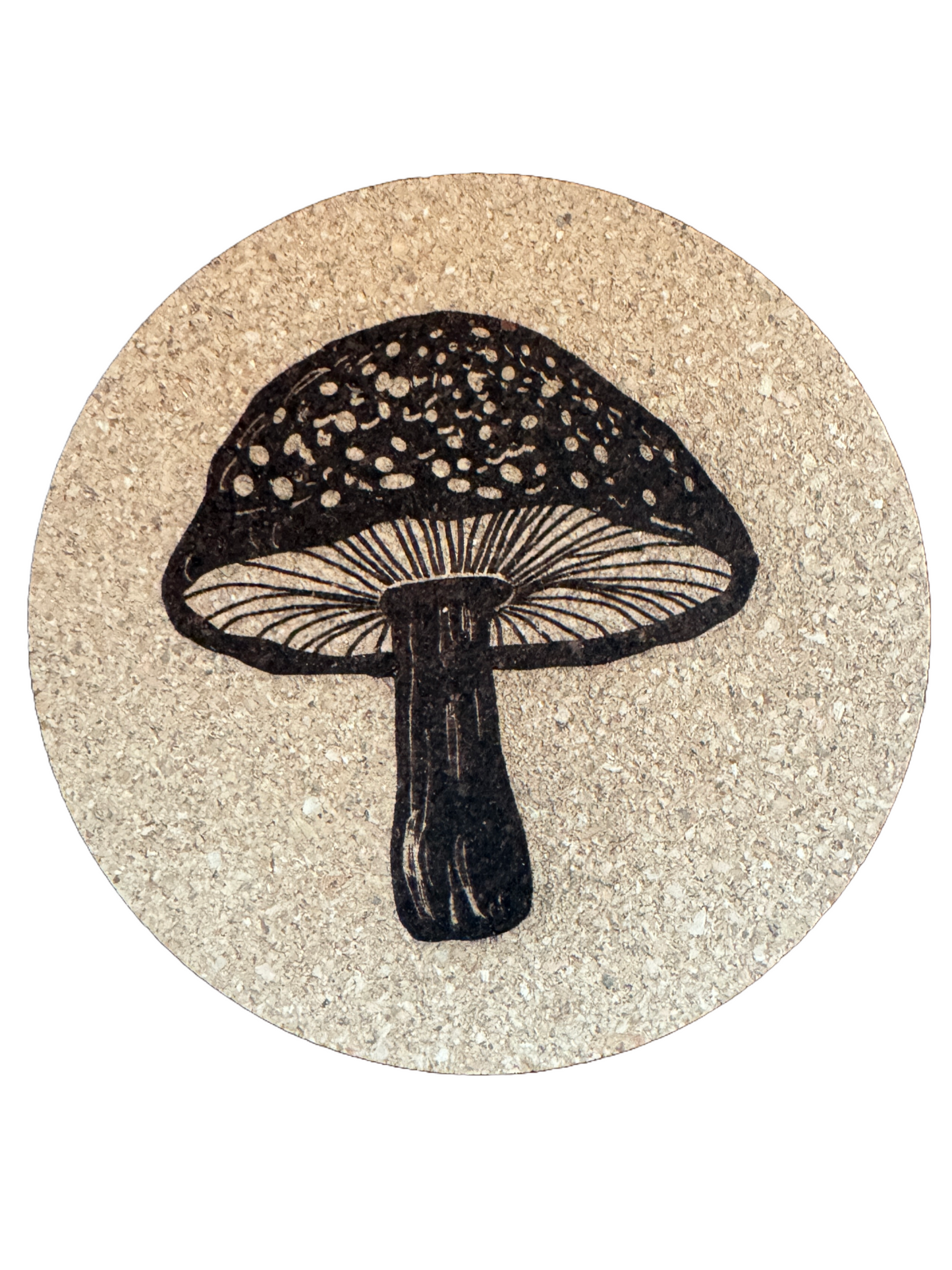 Cork Coasters -Mushroom