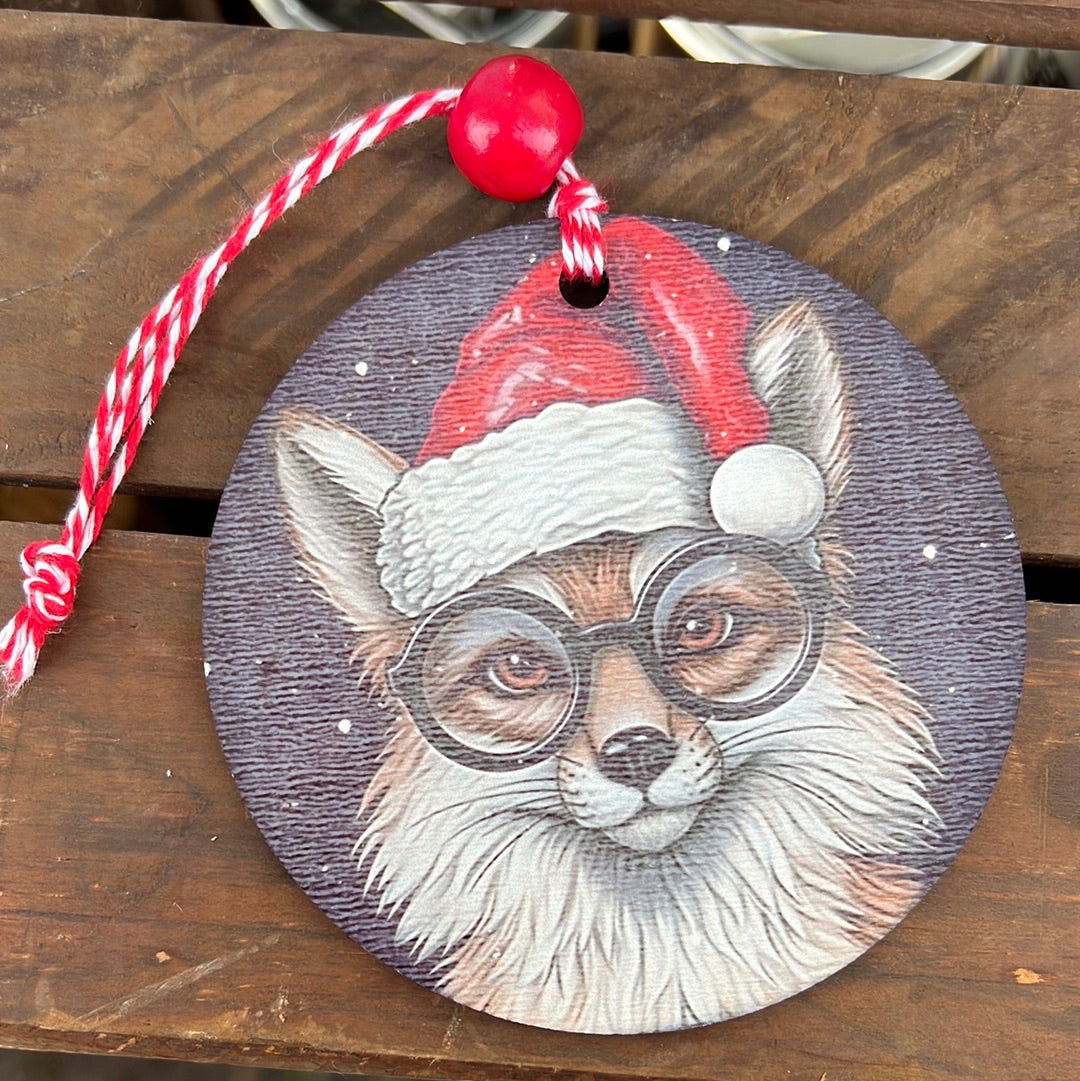 Santa Fox Sub Ornament