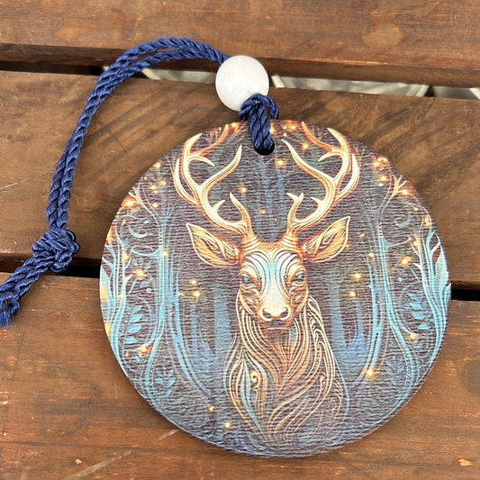 Deer Blue & Gold Sub Ornament