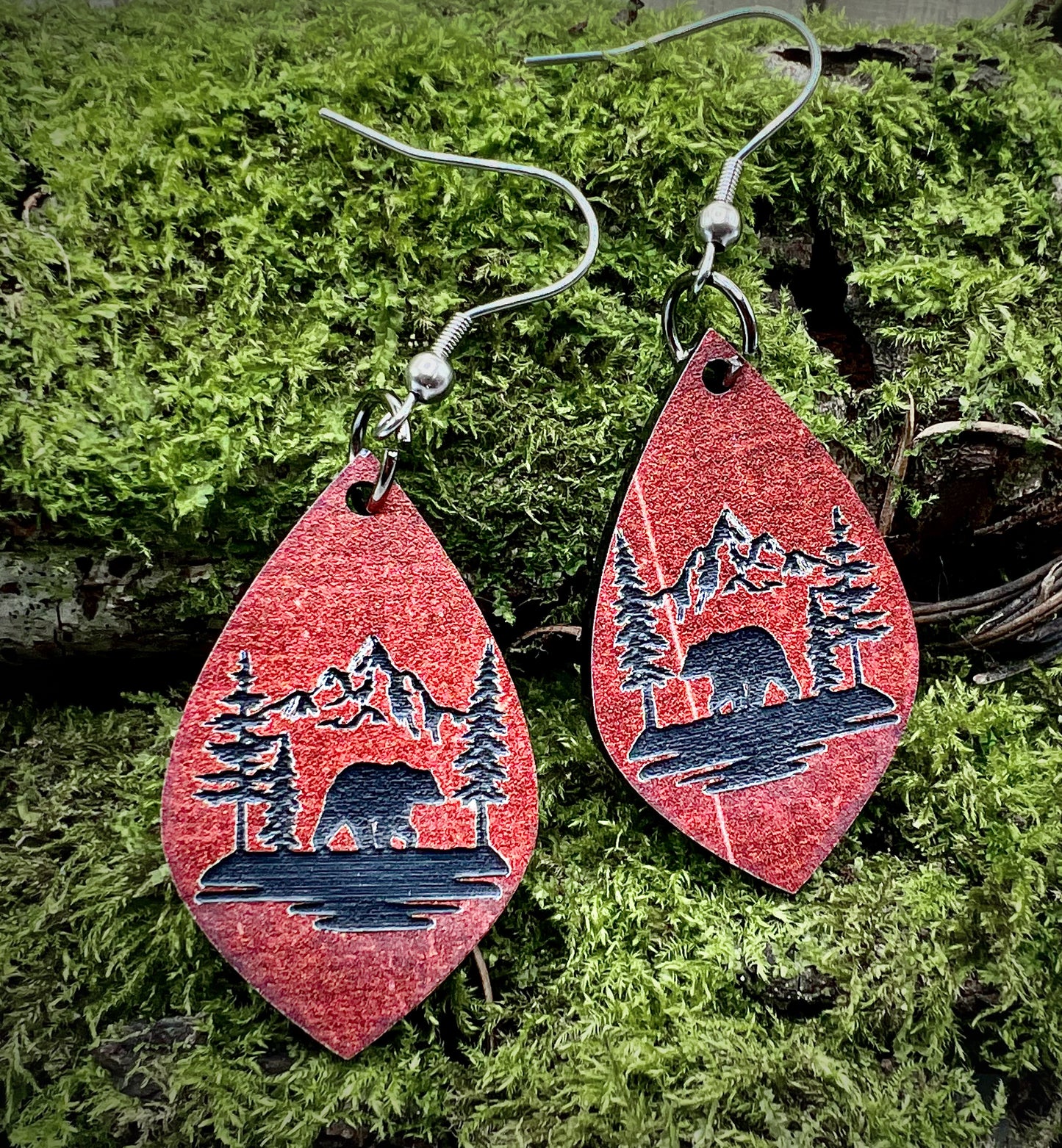 Into the Woods Bear Earrings