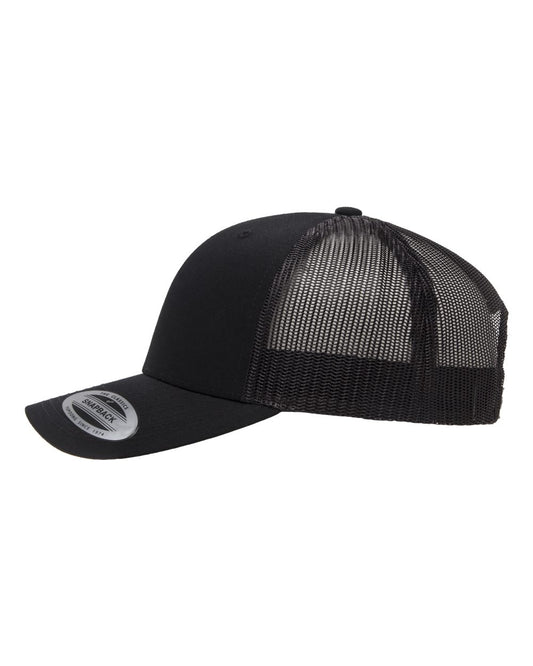 YP 6 Panel Custom Hats With Buckskin/Black Patch