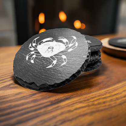 Slate Coasters -Dungeness Crab