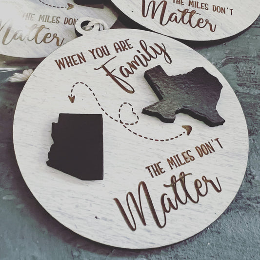 Personalized Family Matters State to State Holiday Ornament