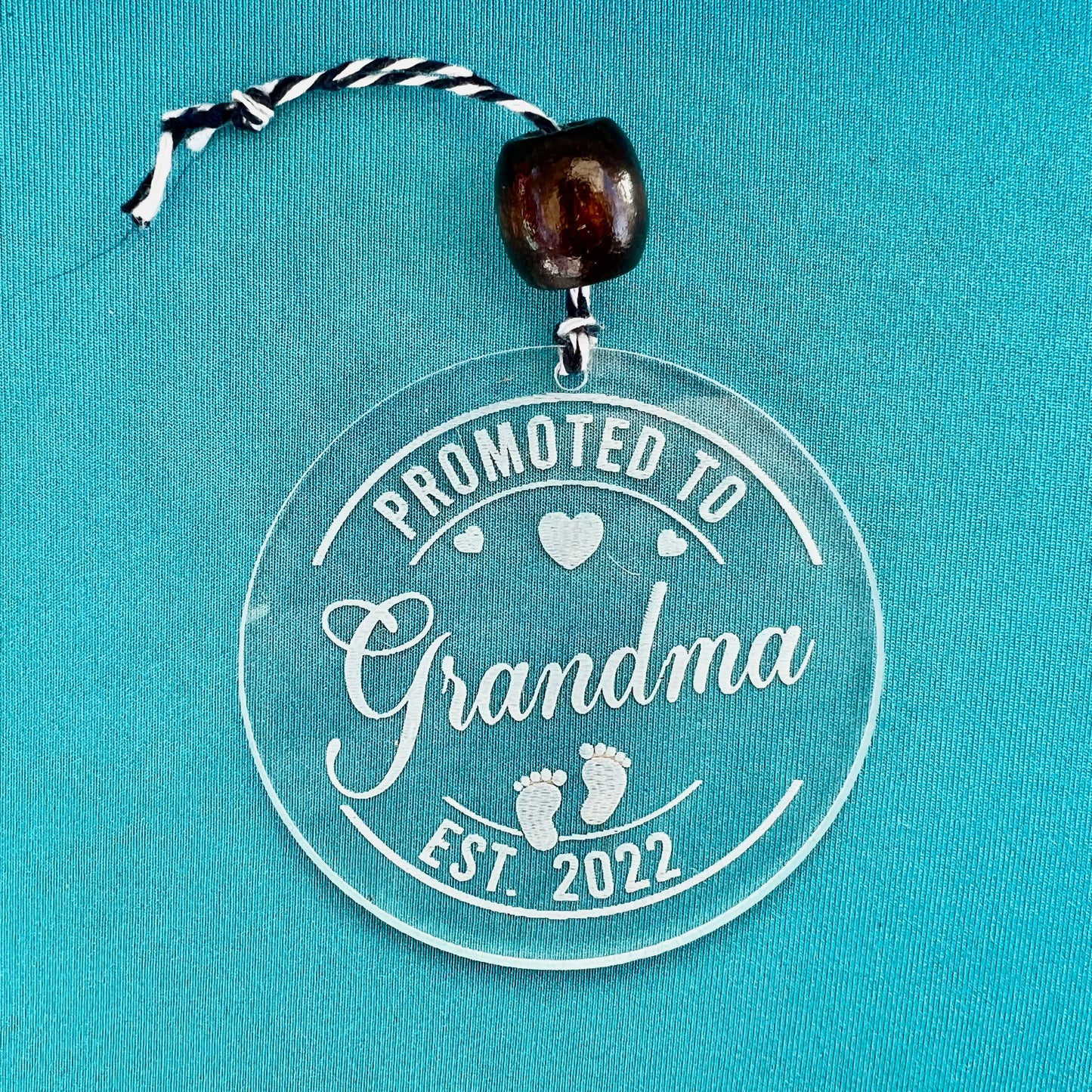 Promoted To - New Baby Ornament Personalized