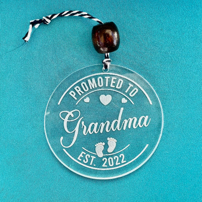 Promoted To - New Baby Ornament Personalized