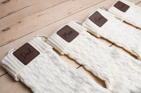 Personalized Knit Christmas Stockings